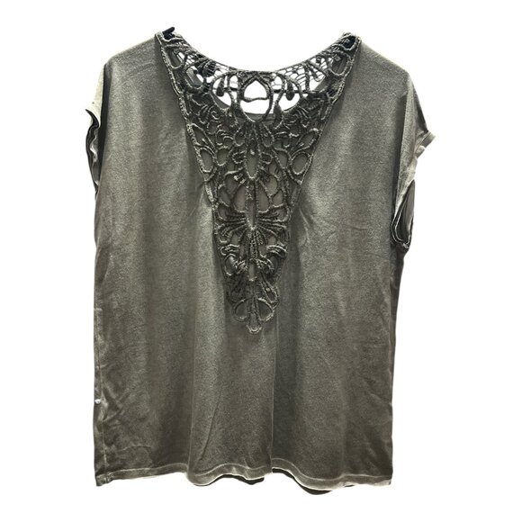 Dantelle Distressed Look Top - Sleeveless - Lace Back - Picture 4 of 5